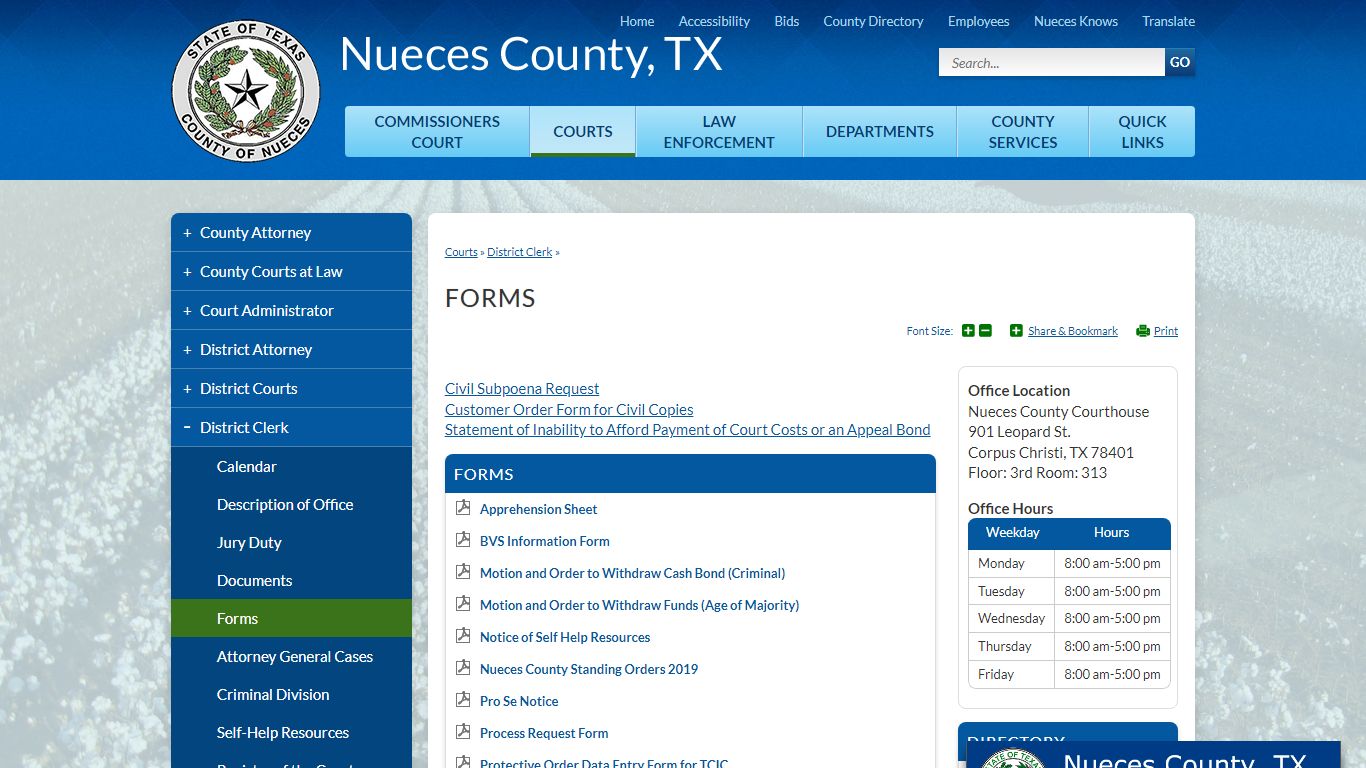 Forms | Nueces County, TX